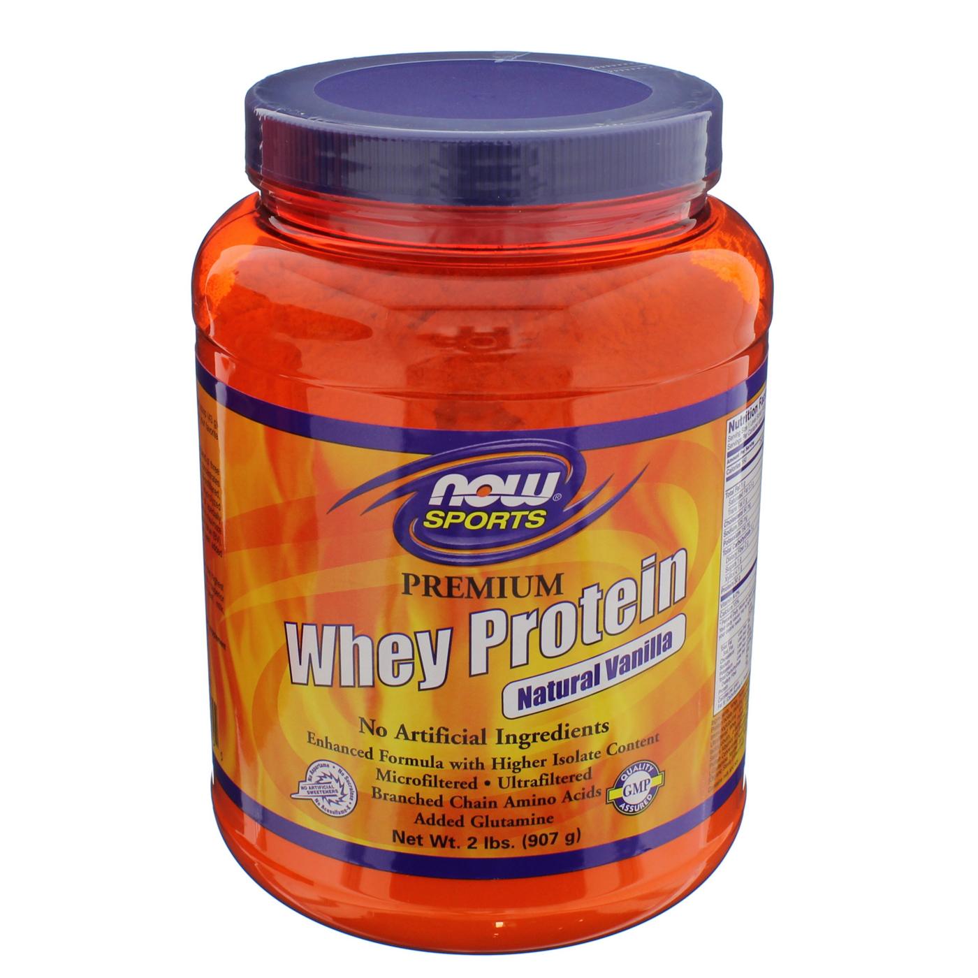 NOW Sports Premium Whey Protein, Natural Vanilla; image 1 of 3