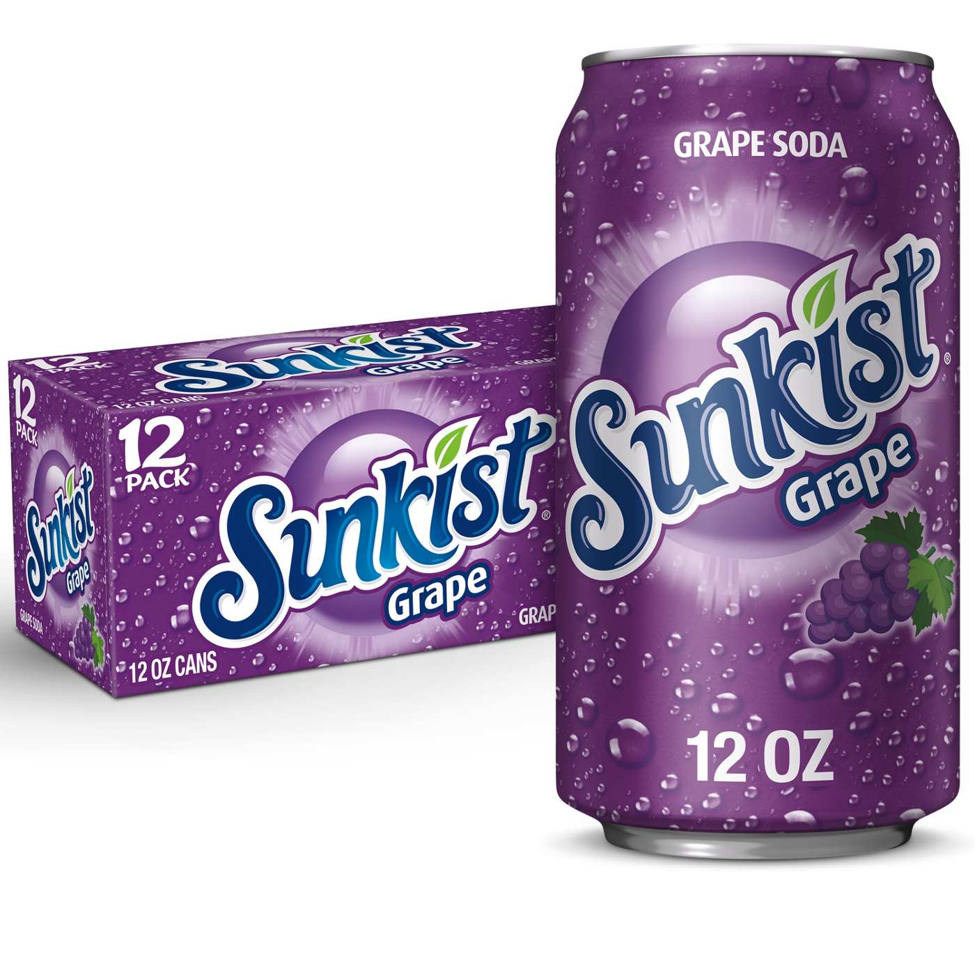 Sunkist Grape Soda 12 pk Cans; image 1 of 7