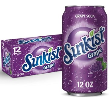 Sunkist Grape Soda 12 pk Cans