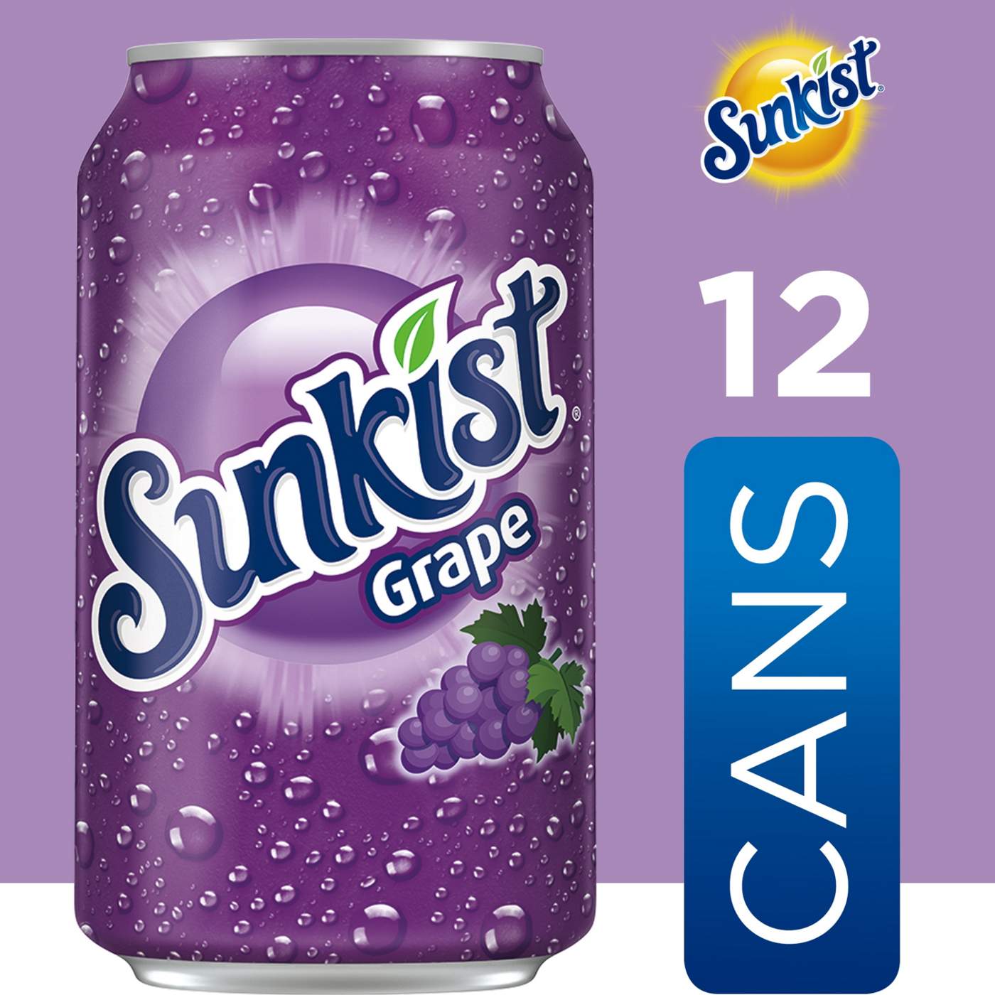 Sunkist Grape Soda 12 pk Cans; image 2 of 7