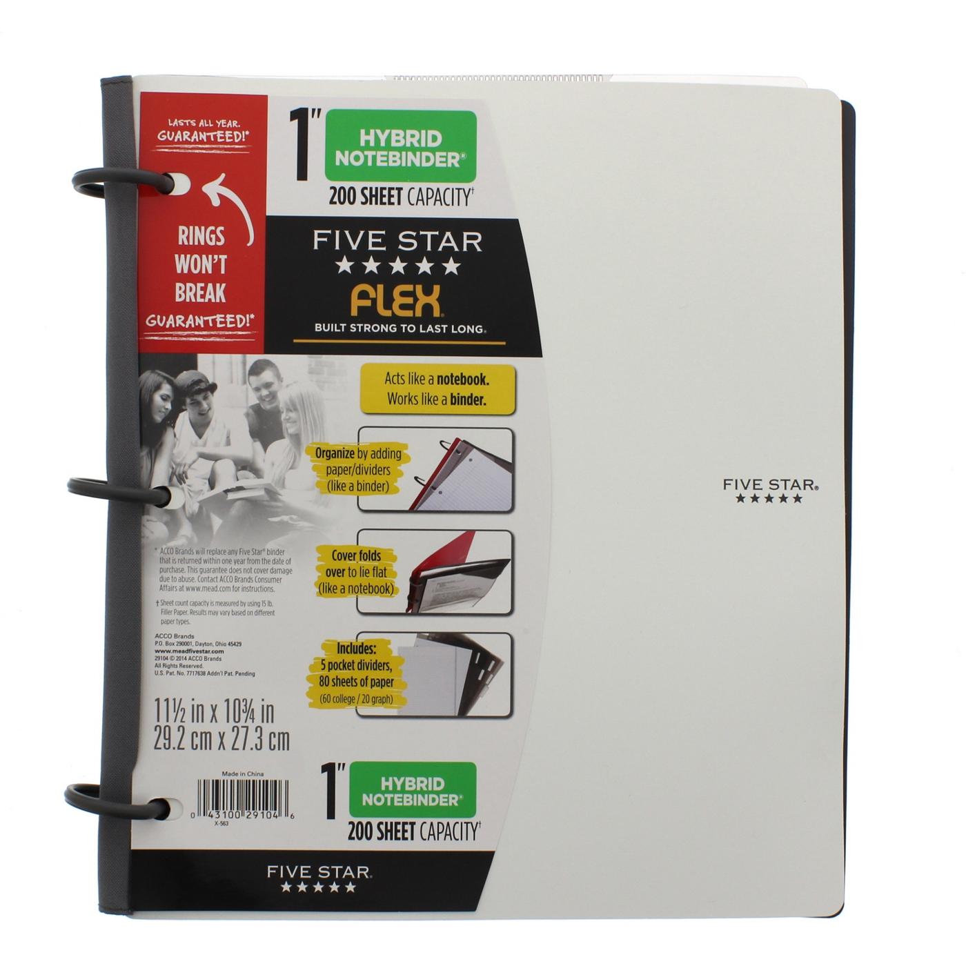 FIVE STAR Flex Hybrid Notebinder, Assorted Colors; image 5 of 6