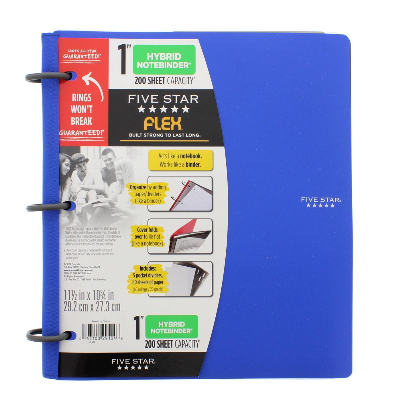 FIVE STAR Flex Hybrid Notebinder, Assorted Colors; image 6 of 6