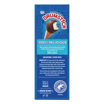 Nestle Drumstick Simply Dipped Vanilla Sundae Cones, 4 ct