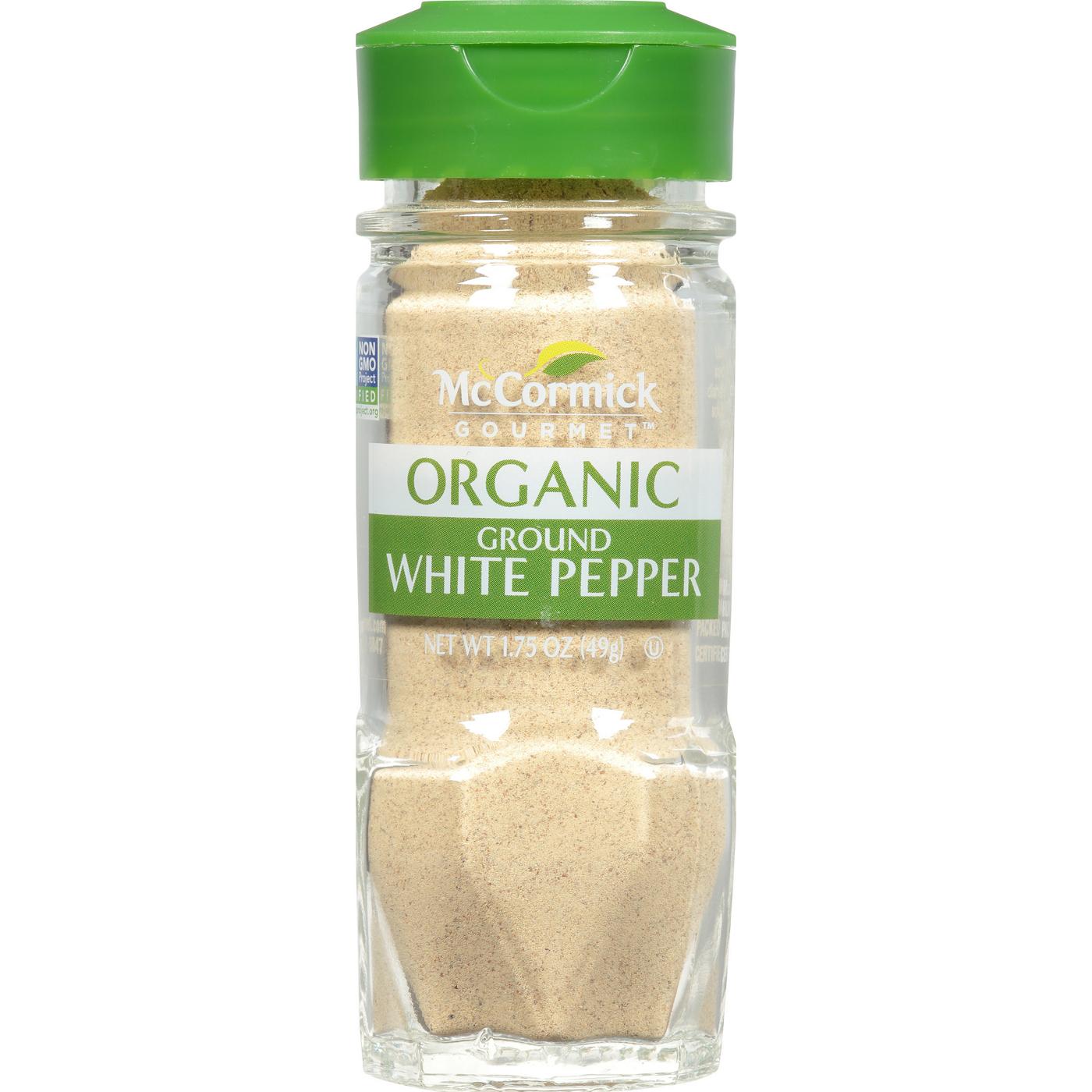 McCormick Gourmet Organic Ground White Pepper; image 1 of 7
