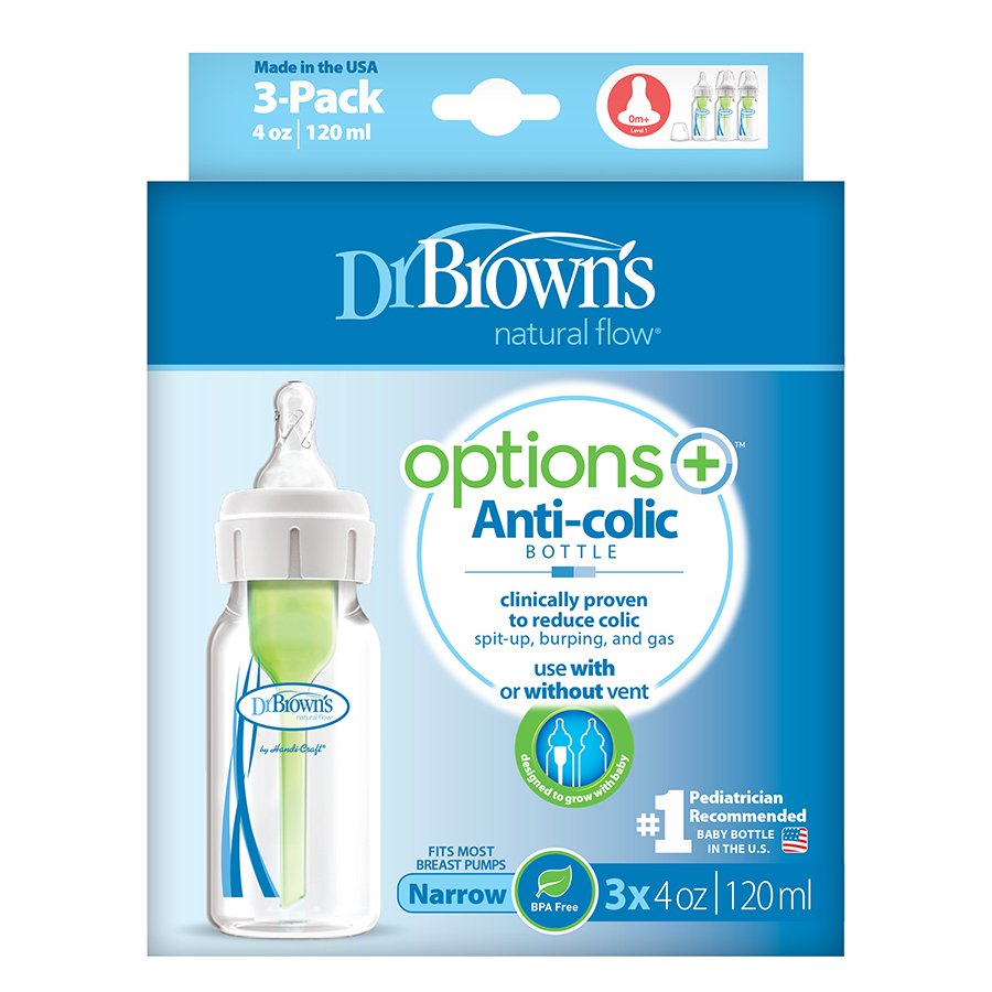 Dr. Brown's Options+ Anti-colic Bottle Biberon à col étroit 250ml -  Babyboom Shop, dr browns biberon 