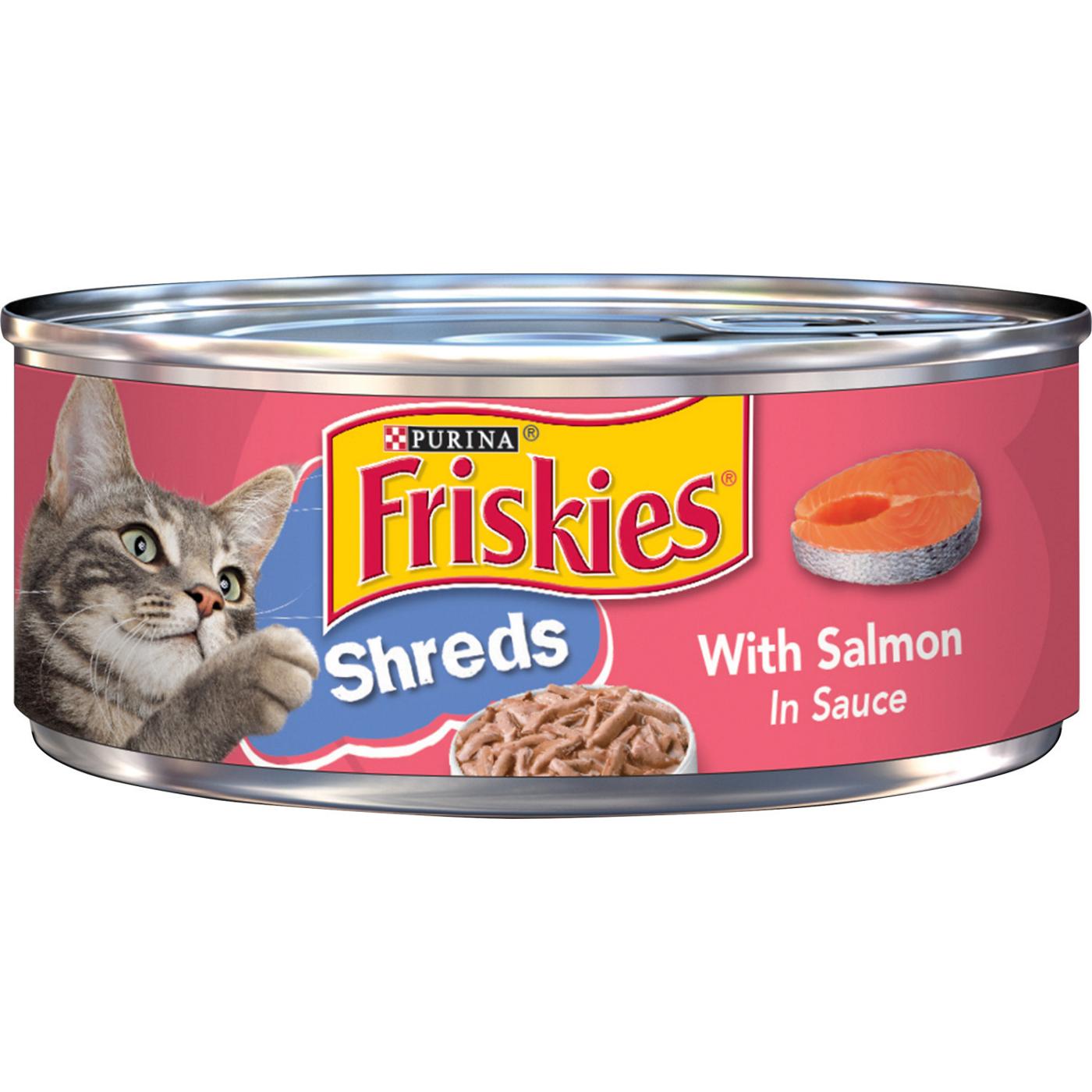 Friskies Purina Friskies Wet Cat Food, Shreds With Salmon in Sauce; image 1 of 4
