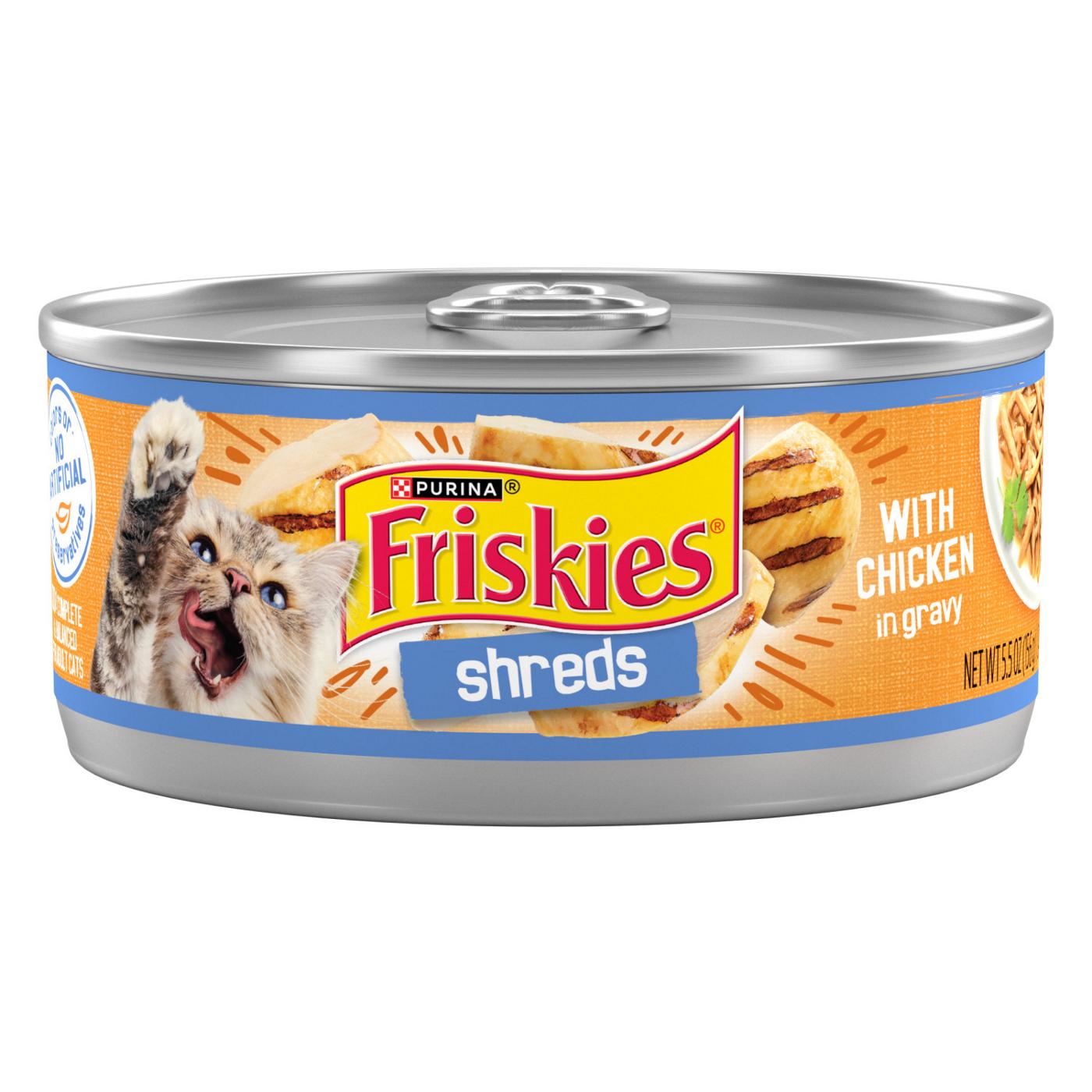 Friskies Purina Friskies Gravy Wet Cat Food, Shreds With Chicken; image 1 of 9