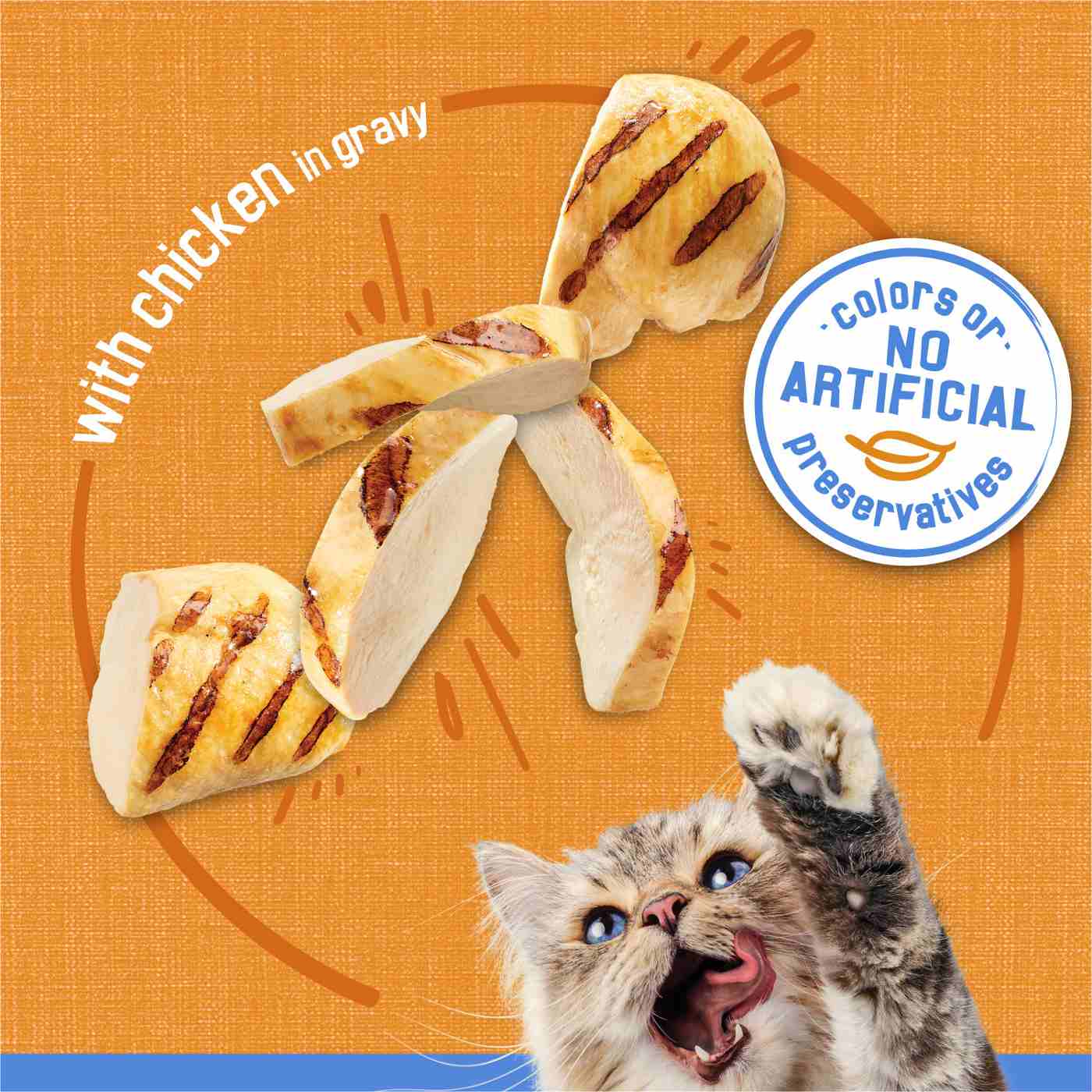 Friskies Purina Friskies Gravy Wet Cat Food, Shreds With Chicken; image 2 of 9