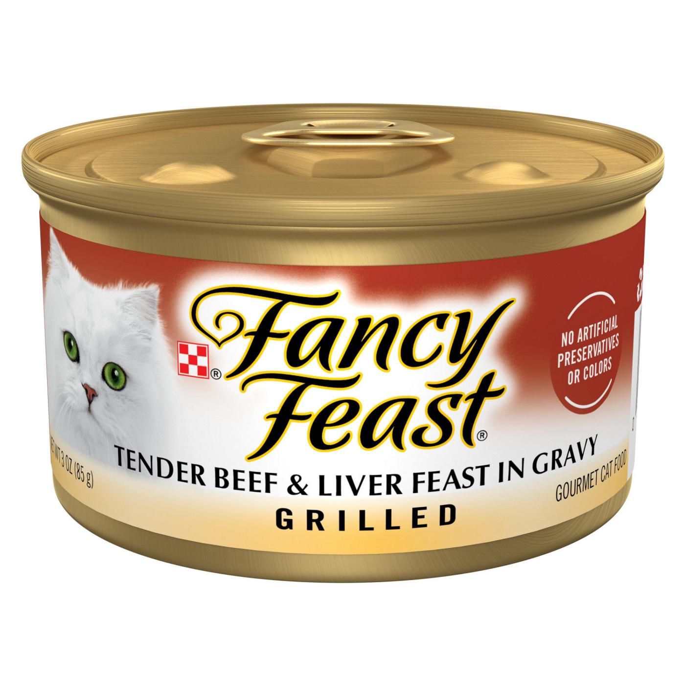 Fancy Feast Purina Fancy Feast Grilled Wet Cat Food Beef and Liver Feast in Wet Cat Food Gravy; image 1 of 5