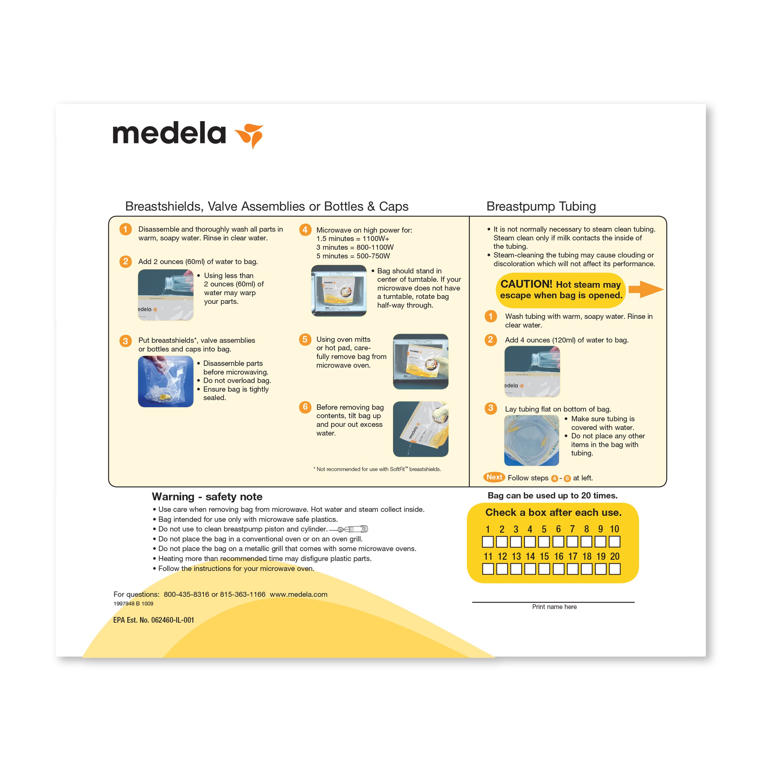 Medela Quick Clean MicroSteam Bags, Sterilizing Bags for Bottles Breast  Pump Parts Eliminates 99.9 of Common Bacteria Germs Disinfects Most  Breastpump