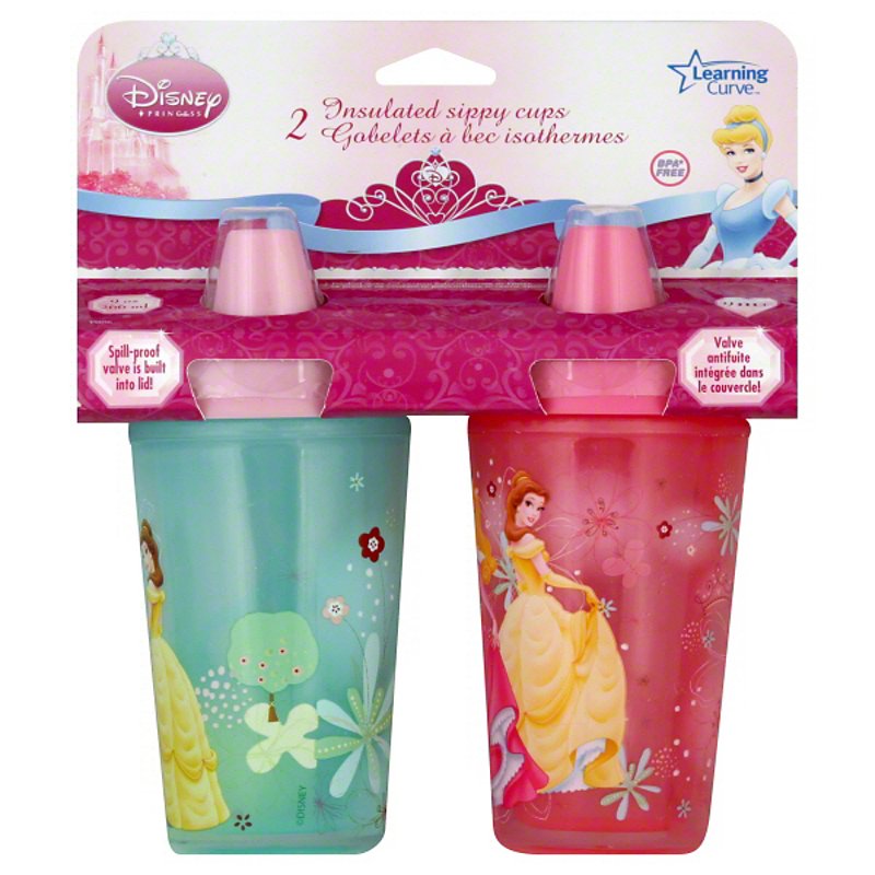 Learning Curve Disney Princess Sippy Cups Insulated 9 oz