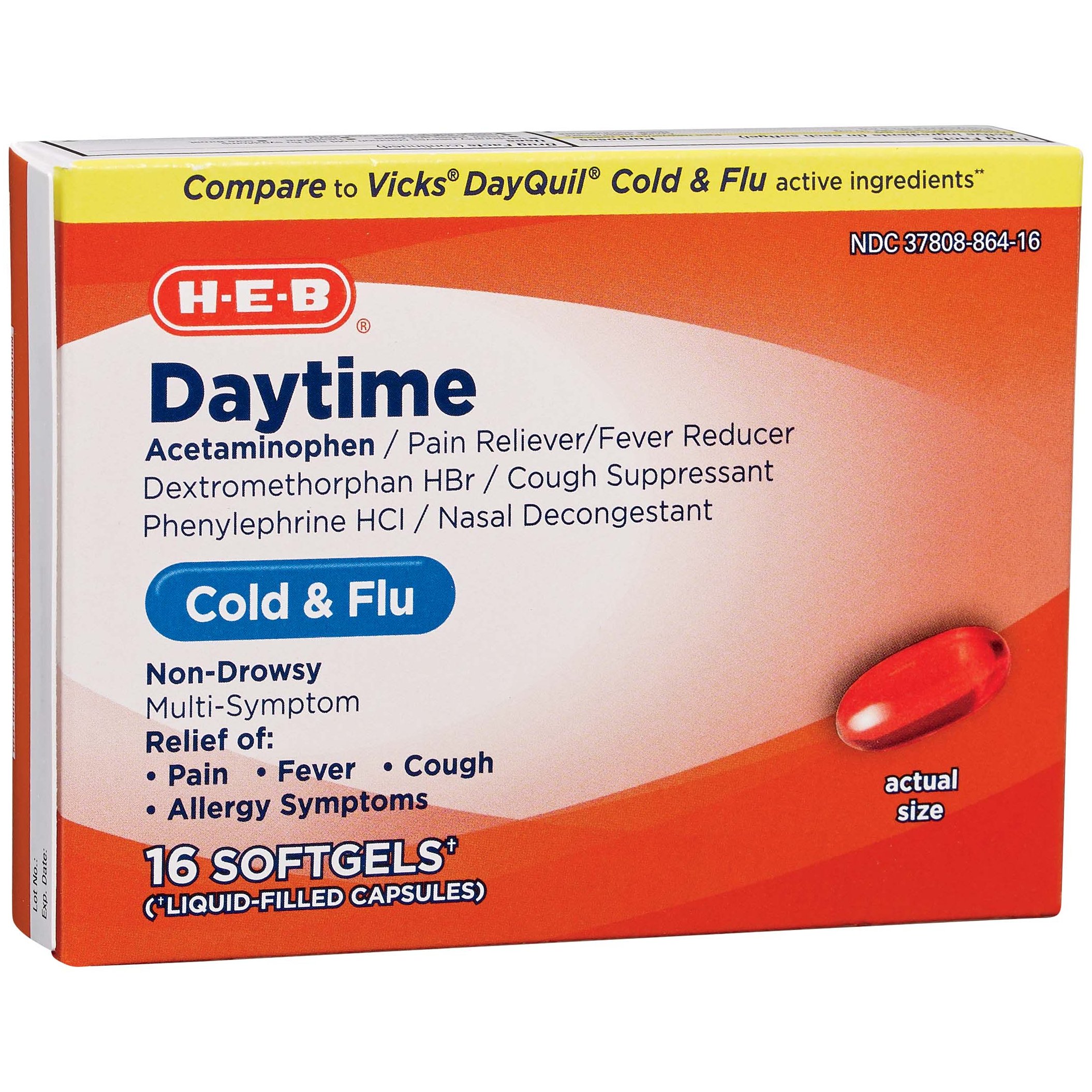 H-E-B Daytime Cold & Flu Relief Softgels - Shop Cough, Cold & Flu At H-E-B