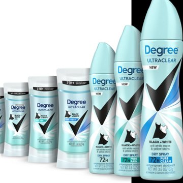 Degree Ultra Clear 72 Hr Antiperspirant Deodorant - Pure Clean, 2.6 oz