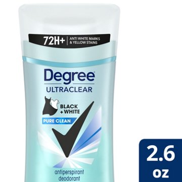 Degree Ultra Clear 72 Hr Antiperspirant Deodorant - Pure Clean, 2.6 oz
