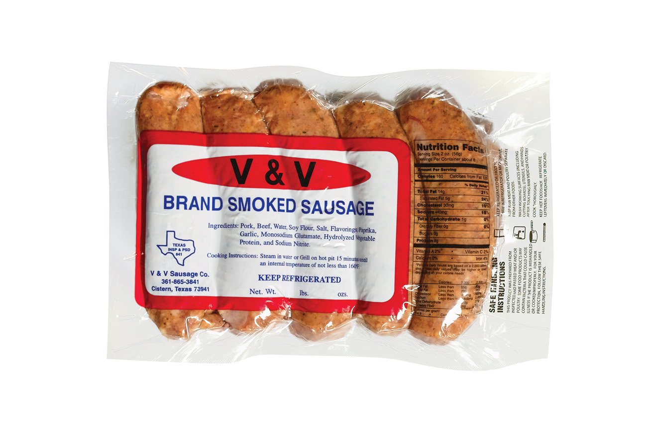 V&V Smoked Sausage Links Value Pack Shop Sausage at HEB