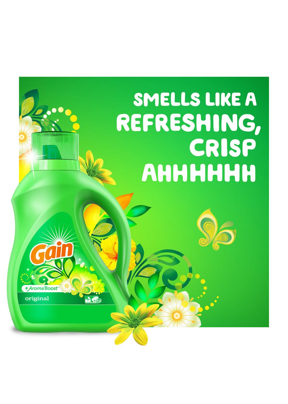 Gain + Aroma Boost HE Liquid Laundry Detergent, 61 Loads - Original; image 2 of 3