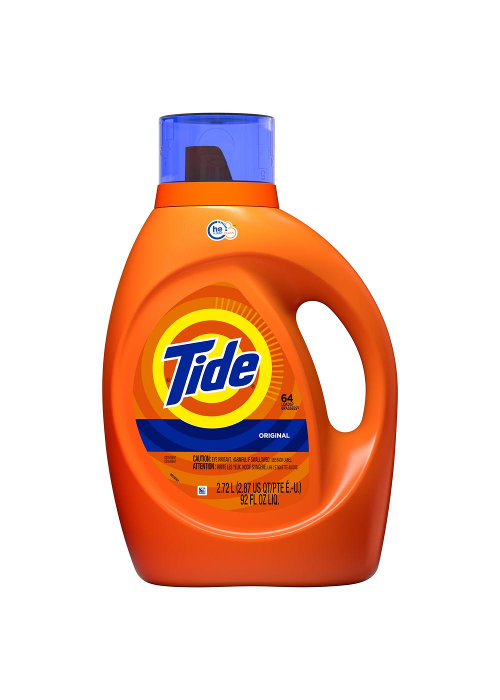 Tide HE Turbo Clean Liquid Laundry Detergent, 64 Loads - Original; image 3 of 8