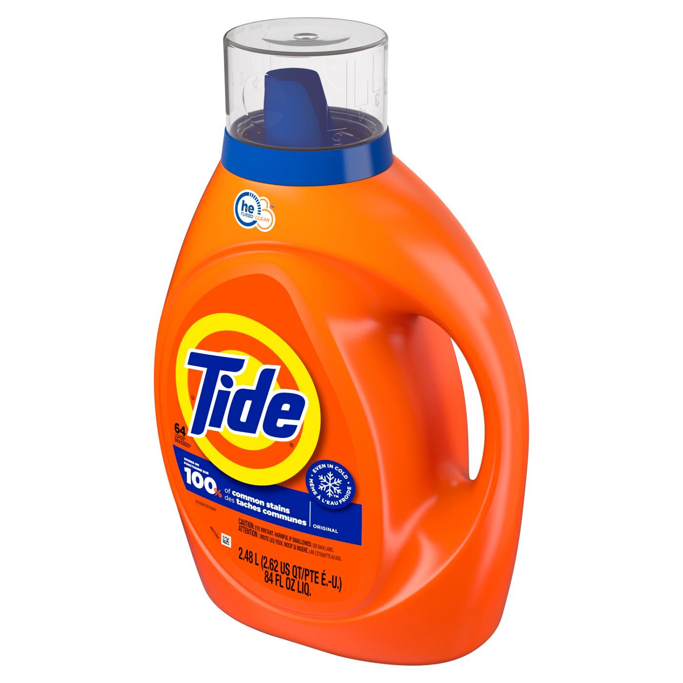 Tide HE Turbo Clean Liquid Laundry Detergent, 64 Loads - Original; image 7 of 8
