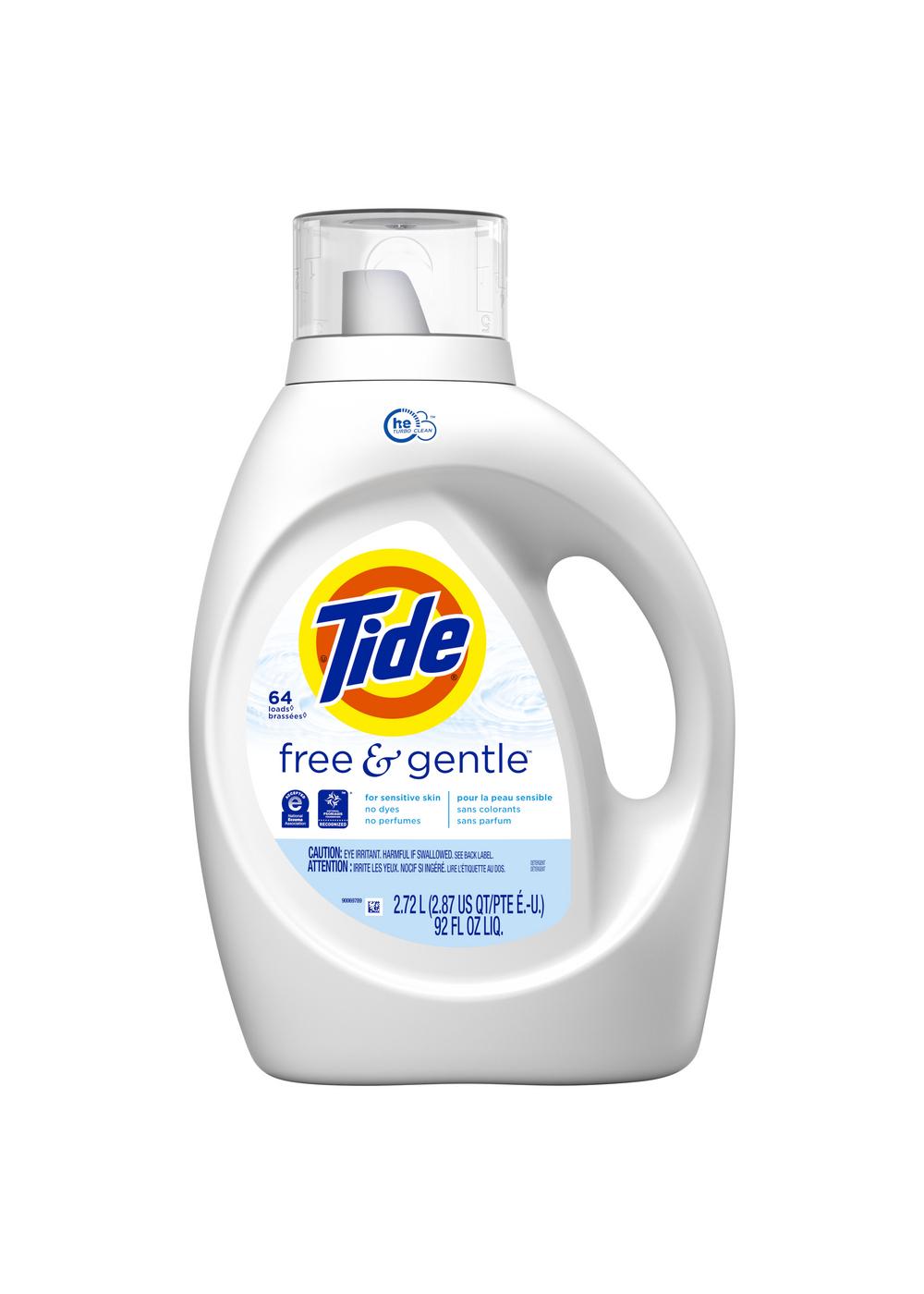 Tide Free & Gentle HE Liquid Laundry Detergent, 64 Loads; image 10 of 19