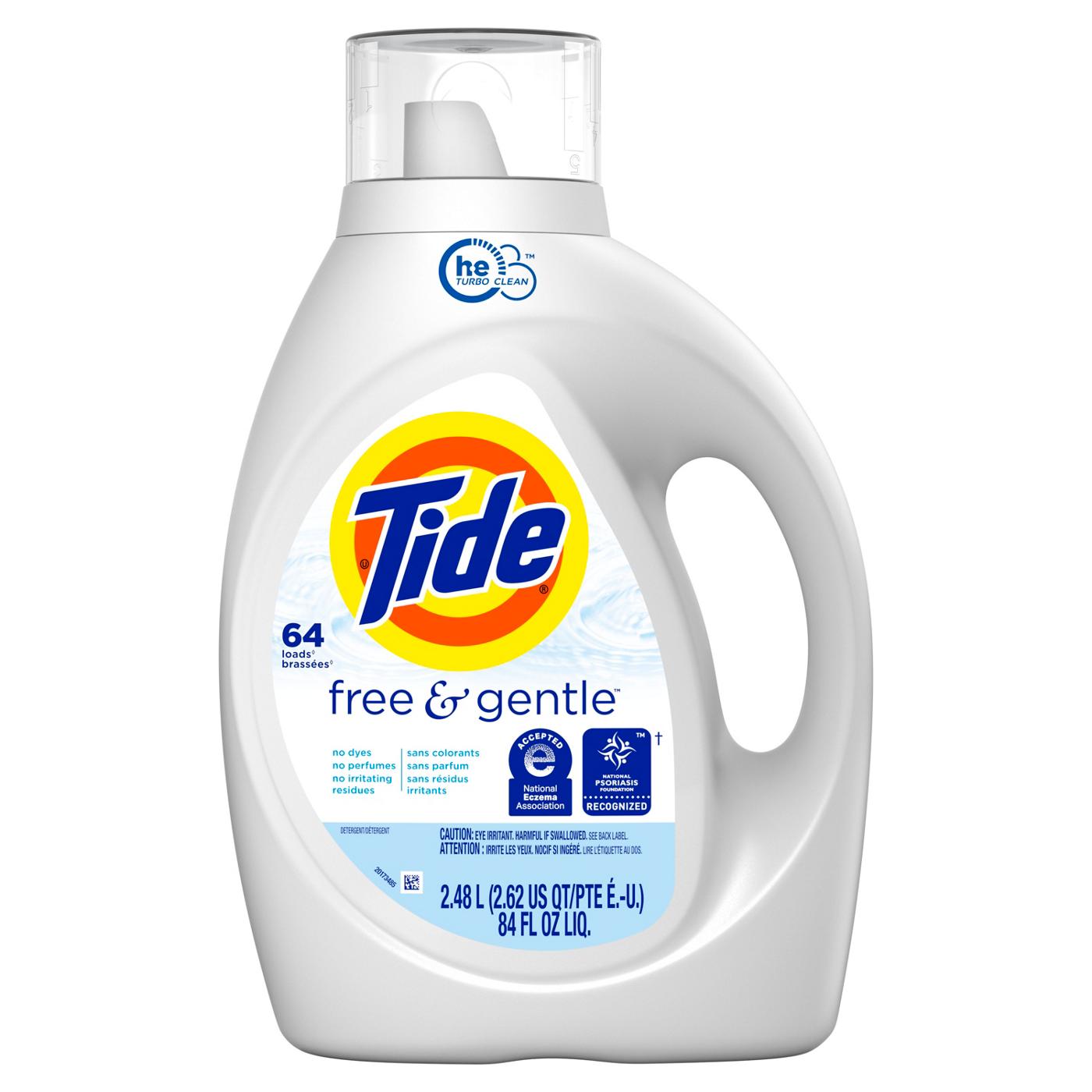 Tide Free & Gentle HE Liquid Laundry Detergent, 64 Loads; image 1 of 19