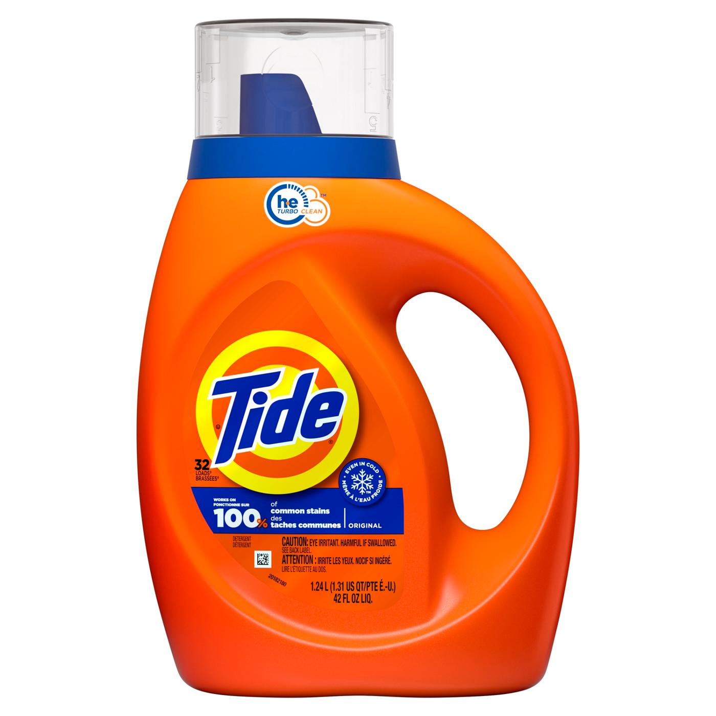 Tide HE Turbo Clean Liquid Laundry Detergent, 32 Loads - Original; image 8 of 15