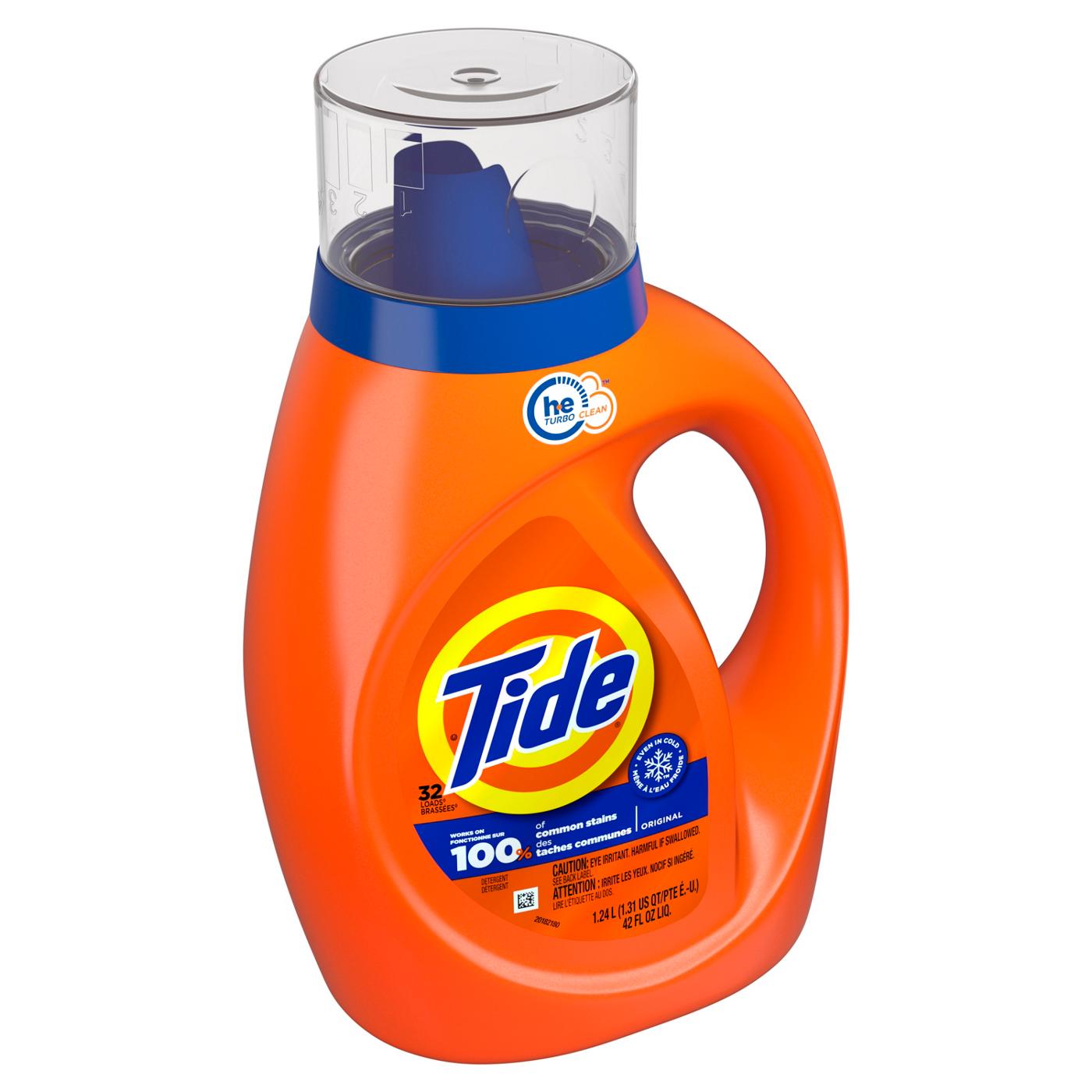 Tide HE Turbo Clean Liquid Laundry Detergent, 32 Loads - Original; image 9 of 15