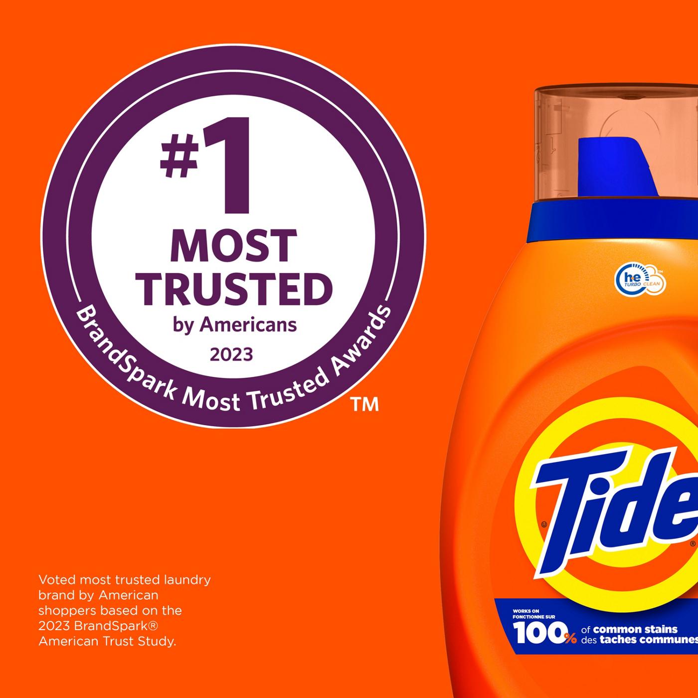 Tide HE Turbo Clean Liquid Laundry Detergent, 32 Loads - Original; image 12 of 15