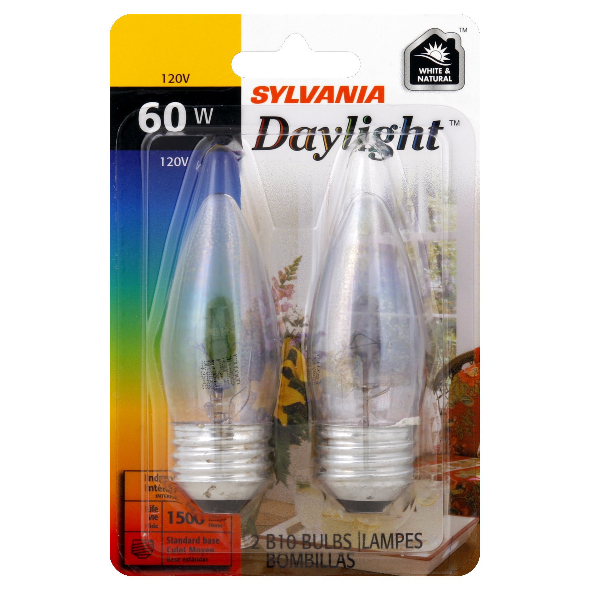 Sylvania B10 60-Watt Daylight White & Natural Indoor Light Bulbs - Shop ...