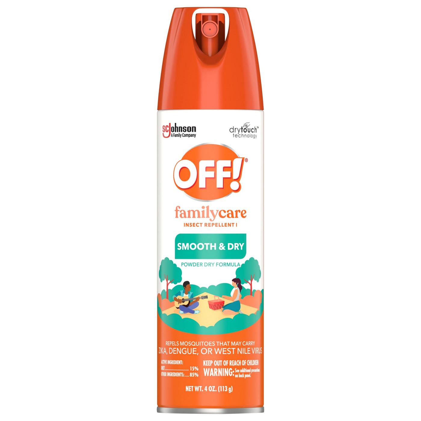 OFF! FamilyCare Mosquito Repellent Smooth & Dry Non-Greasy Spray; image 1 of 11