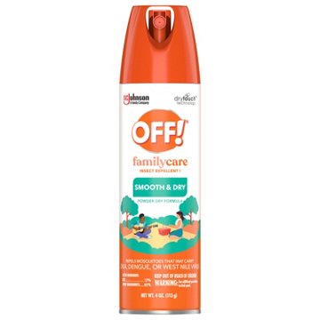 OFF! FamilyCare Mosquito Repellent Smooth & Dry Non-Greasy Spray, 4 oz