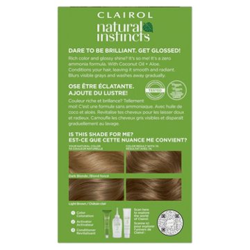 Clairol Natural Instincts Vegan Demi-Permanent Hair Color - 7A Dark Cool Blonde