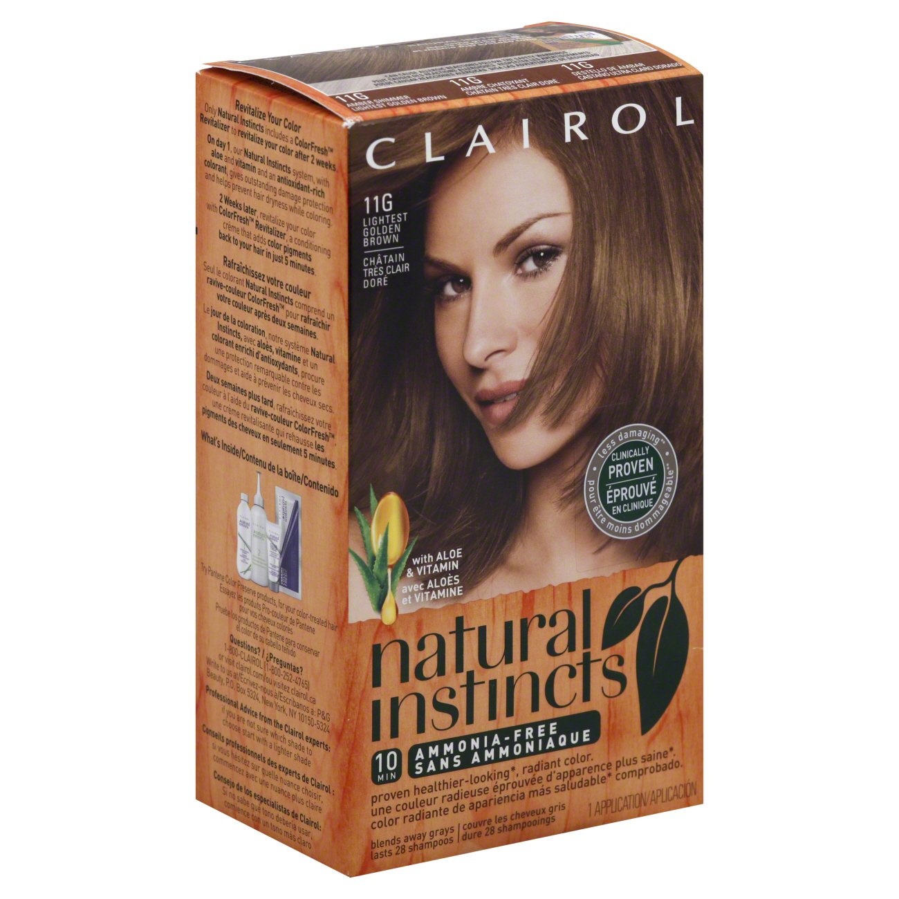 Clairol Natural Instincts 11G Lightest Golden Brown Non-Permanent Color ...