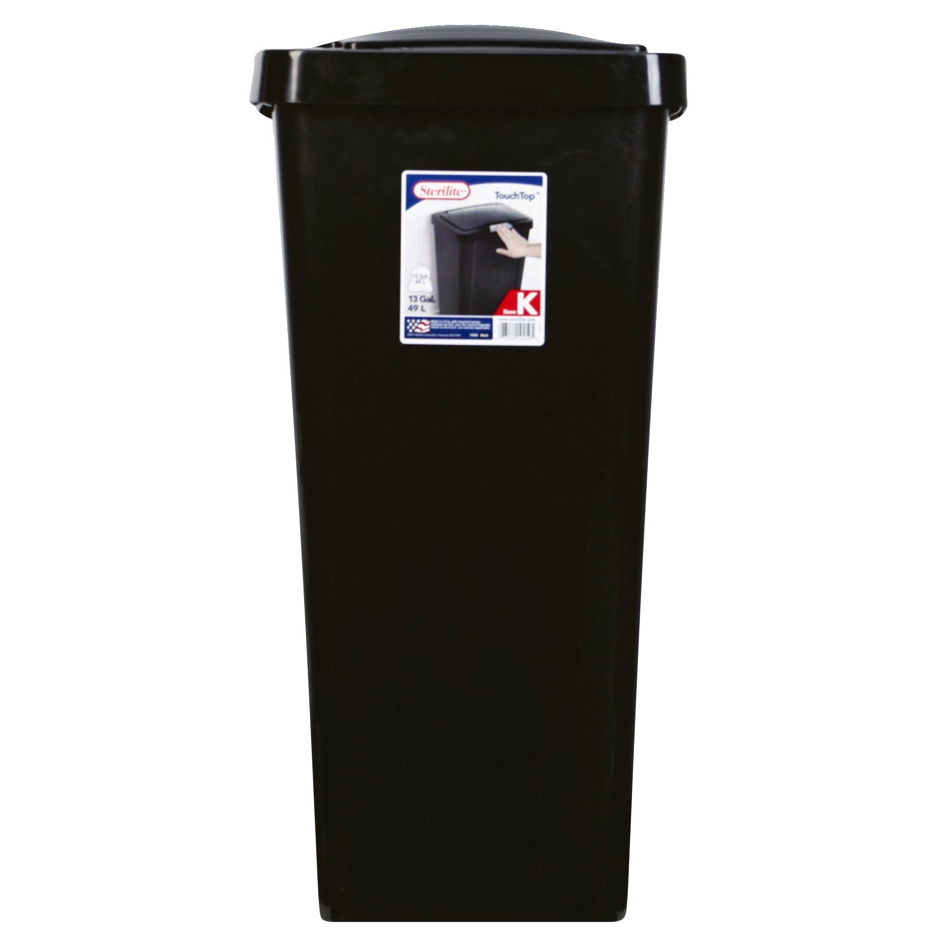 Sterilite 13 Gal Swing Top Lidded Wastebasket Kitchen Trash Can, Black (4  Pack), 1 Piece - Harris Teeter