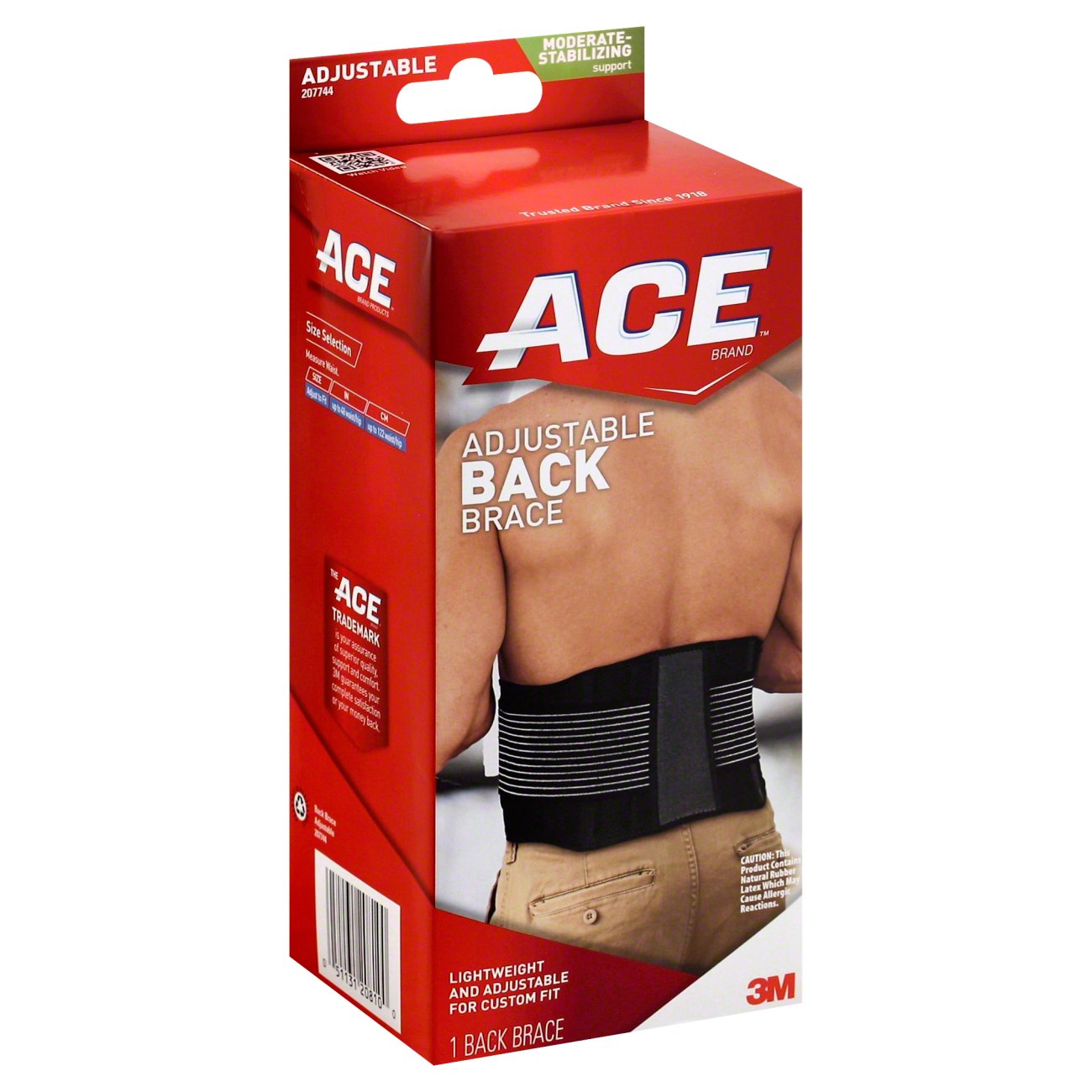 Ace Adjustable Back Brace Shop Sleeves Braces at H E B