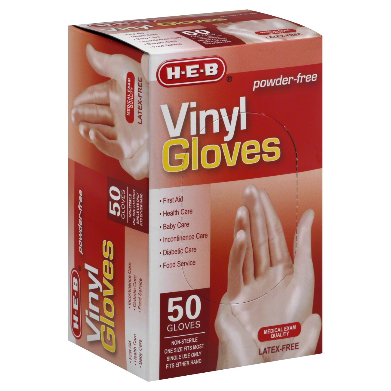 HEB Powder Free Vinyl Gloves Shop Kits & supplies at HEB