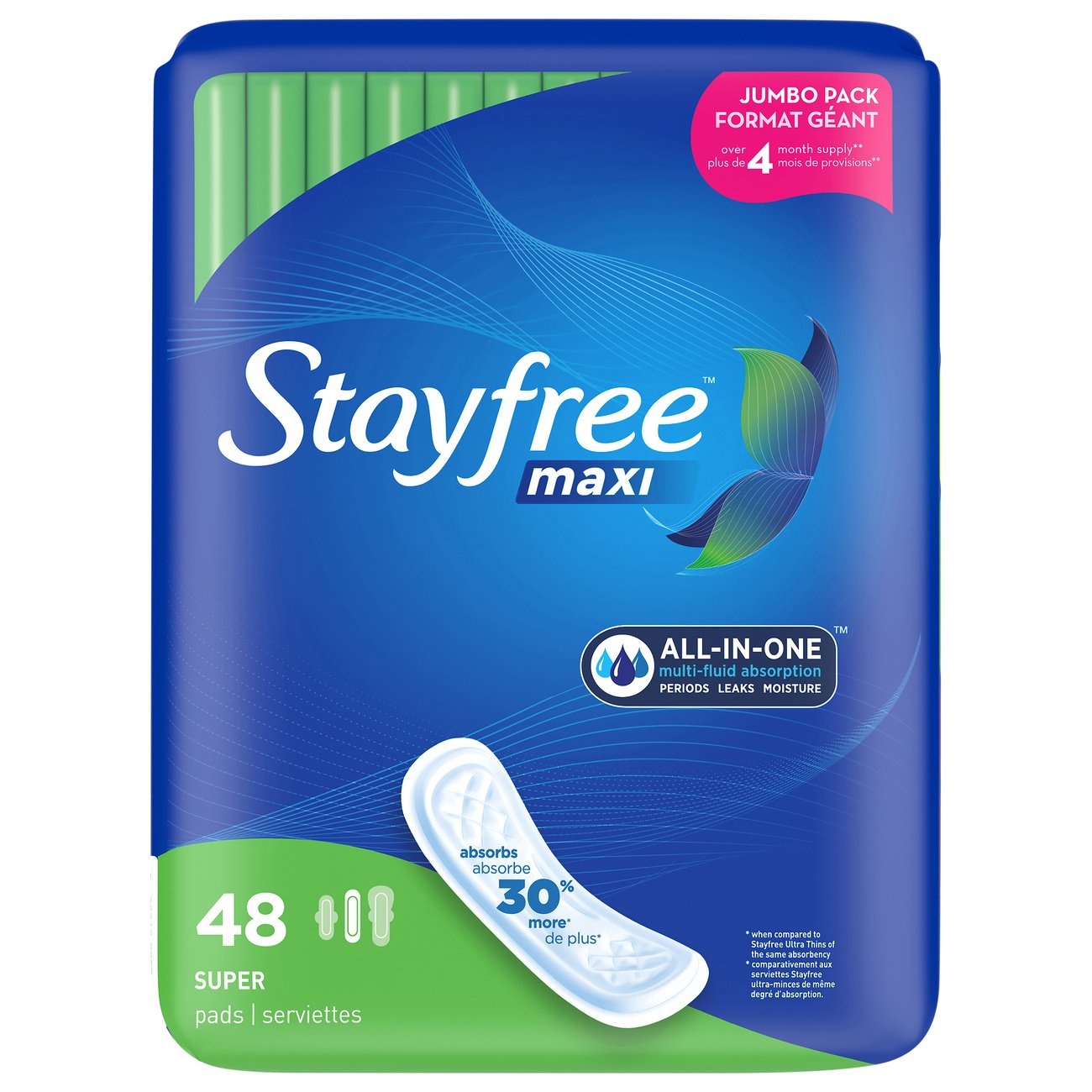 Stayfree Maxi Pads Super Shop Pads & liners at HEB