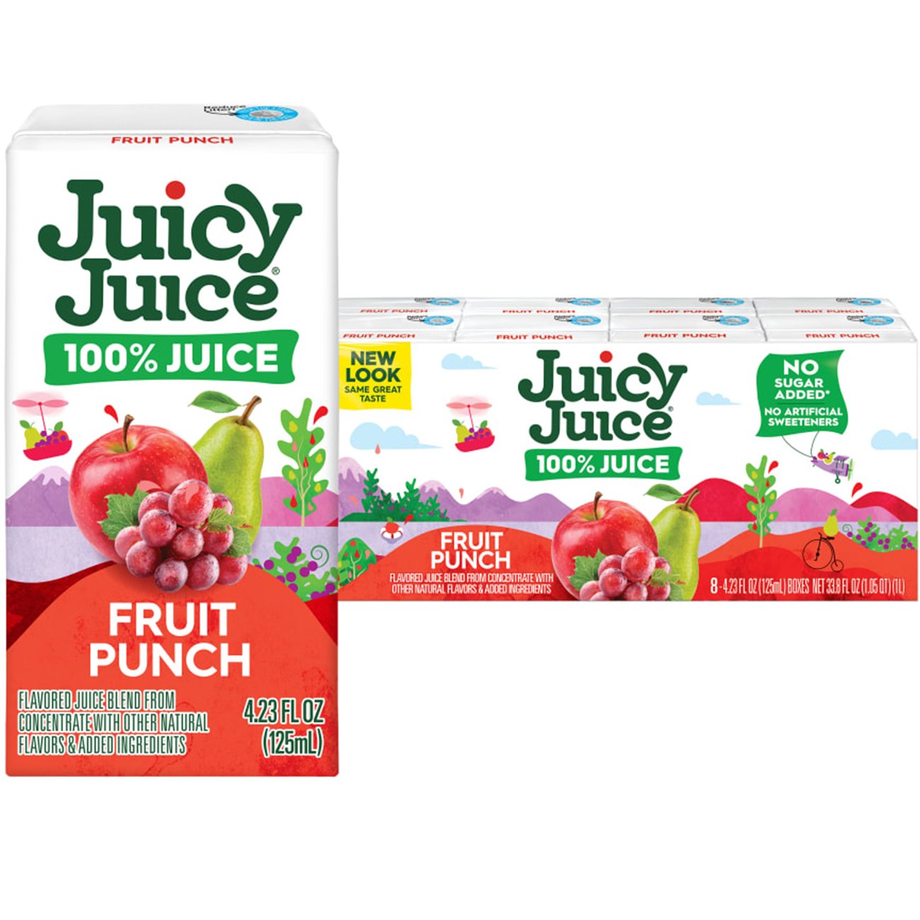 Juicy Juice 100 Fruit Punch Juice Blend 4.23 oz Boxes Shop Juice at