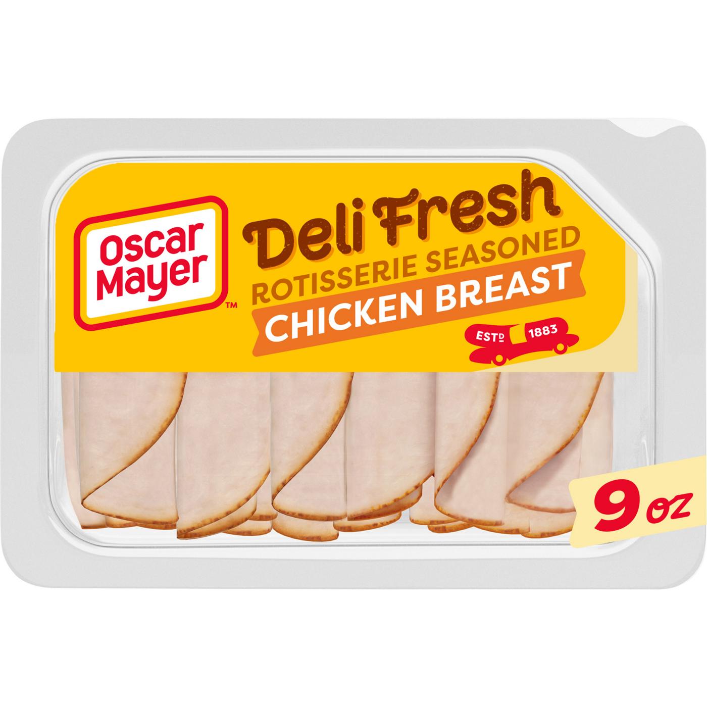 Oscar Mayer Deli Fresh Rotisserie Seasoned Chicken Breast Lunch Meat; image 1 of 6