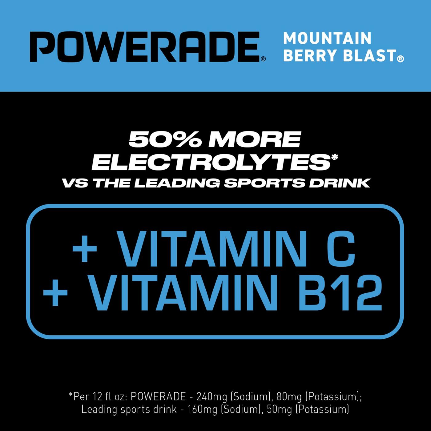 Powerade Mountain Berry Blast Sports Drink - 20 oz; image 5 of 7