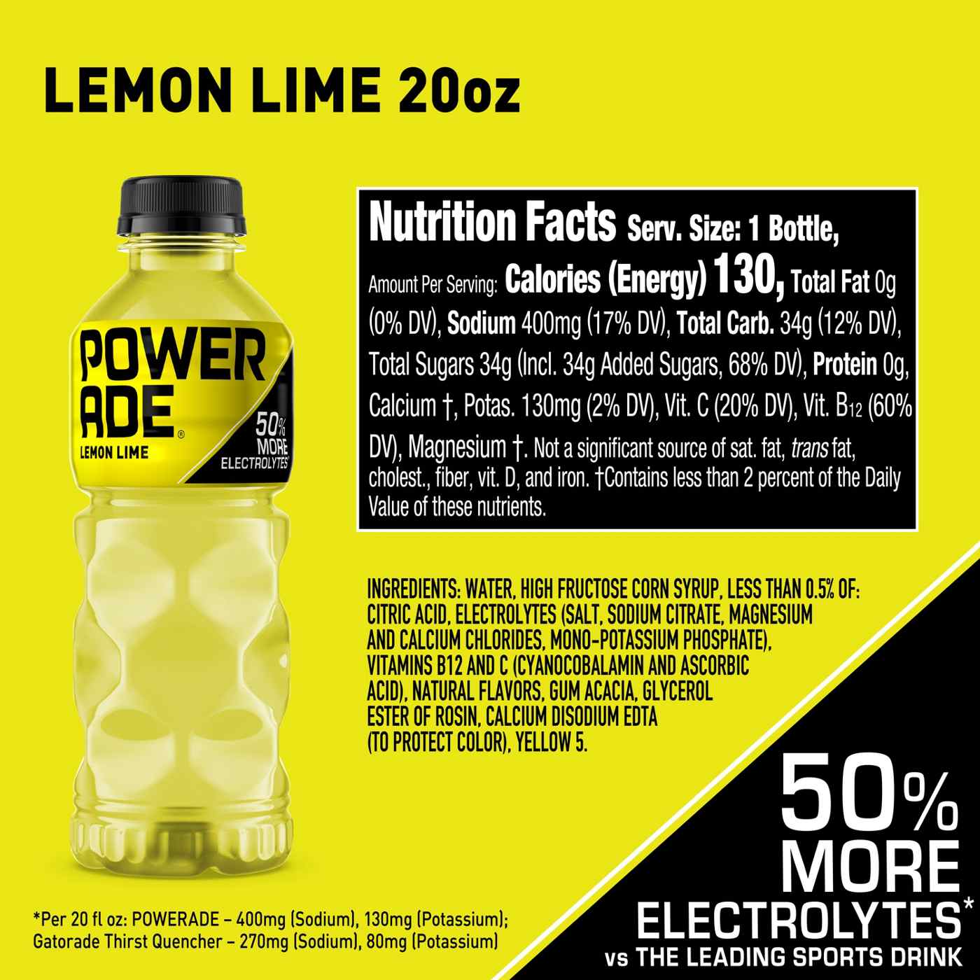 Powerade Lemon Lime Sports Drink - 20 oz; image 4 of 7