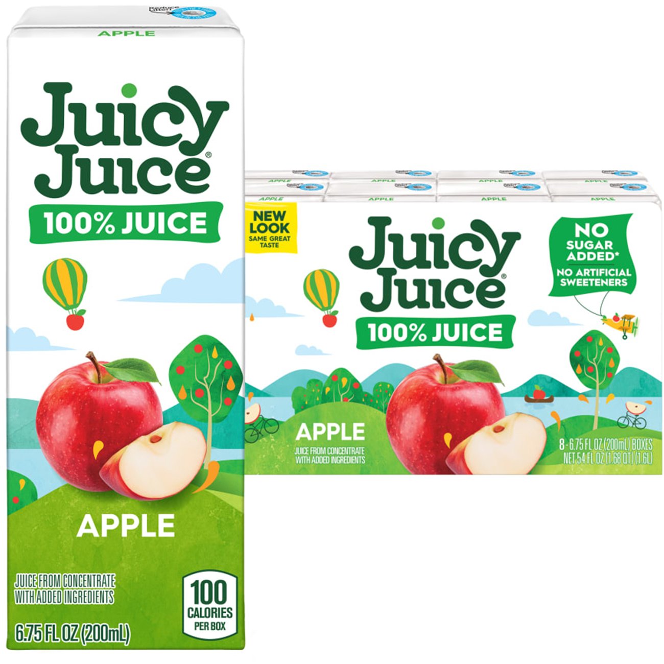 Juicy Juice 100% Apple Juice 6.75 oz Boxes - Shop Juice at ...