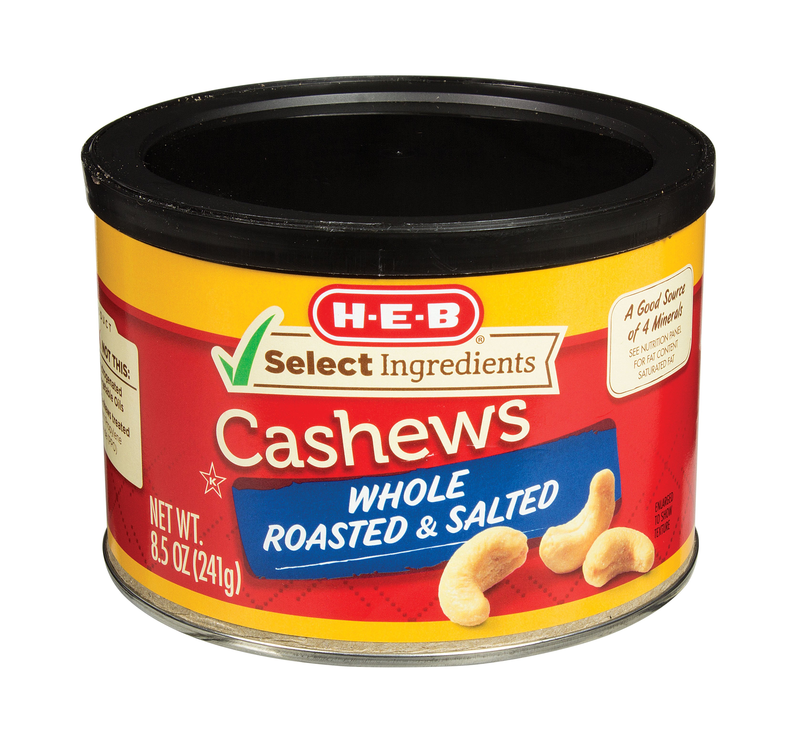 HEB Whole Roasted & Salted Cashews Shop Nuts & seeds at HEB