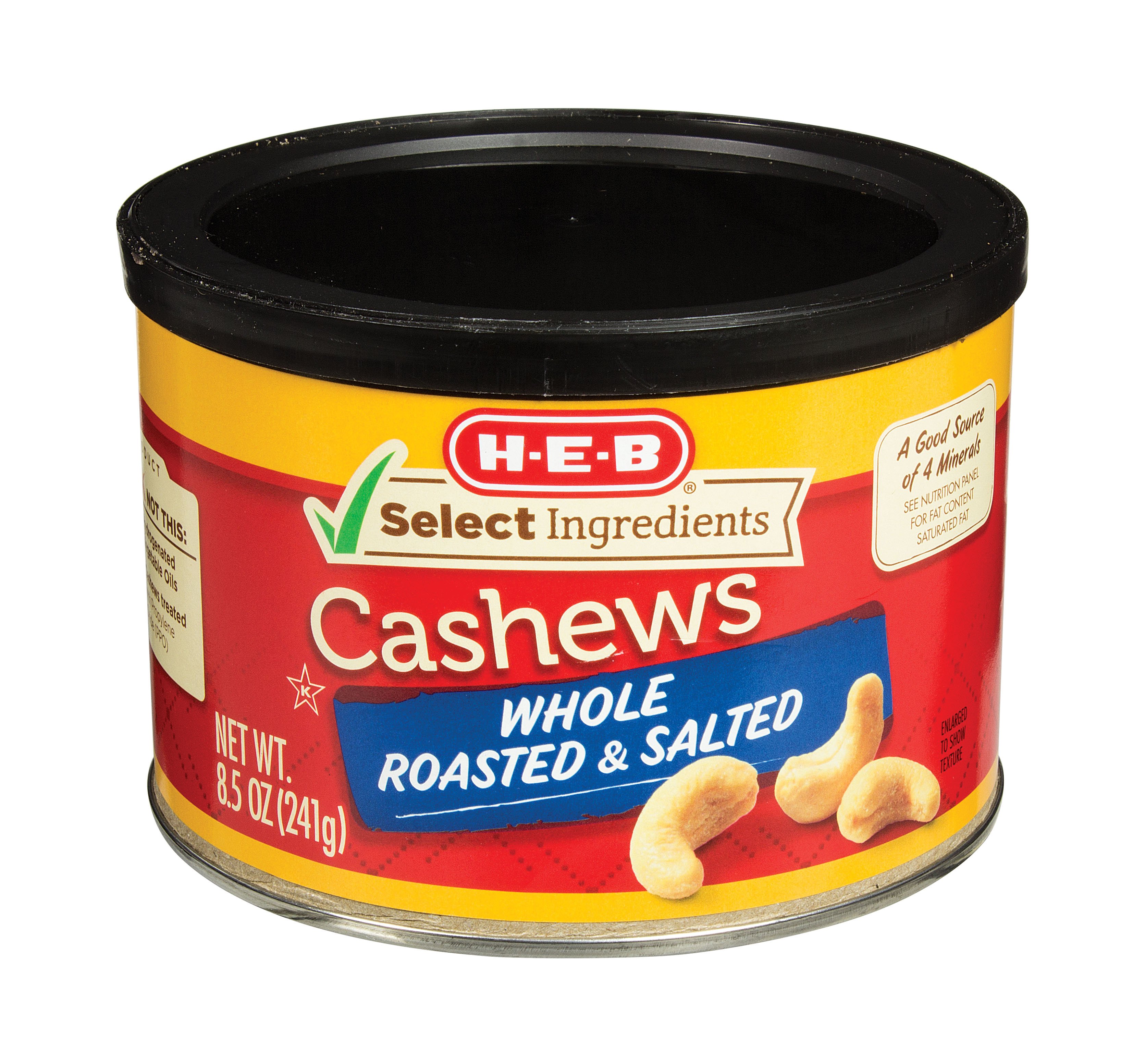 H-E-B Whole Roasted & Salted Cashews - Shop Nuts & Seeds At H-E-B