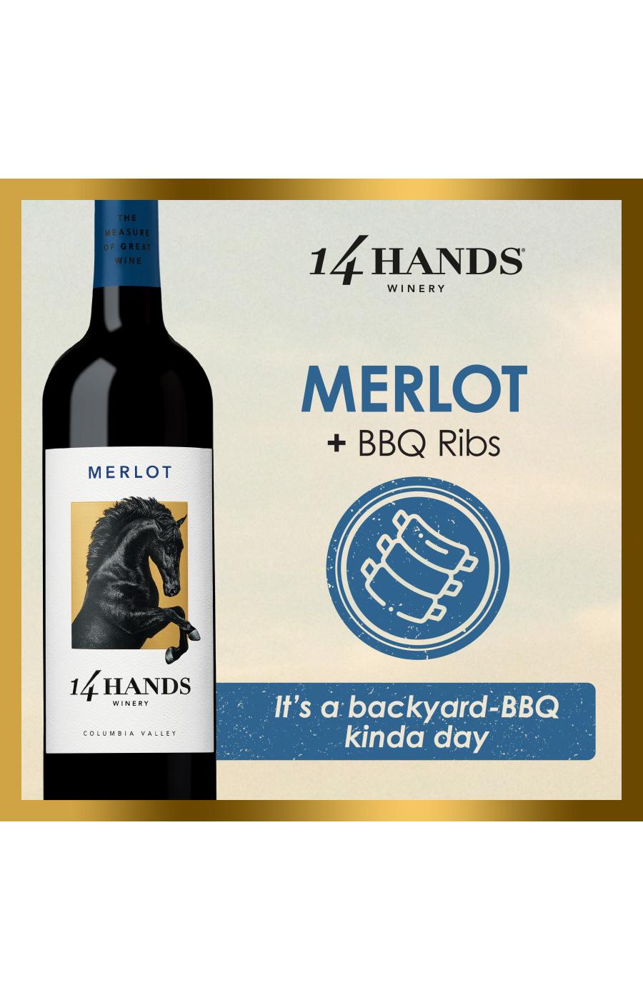 14 Hands Merlot Washington Red Wine-Merlot; image 7 of 7