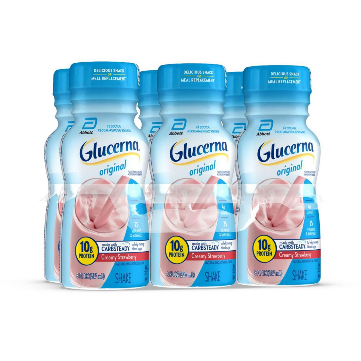 Glucerna 10g Protein Diabetes Nutritional Shake - Creamy Strawberry, 8 fl oz Bottles; image 10 of 11