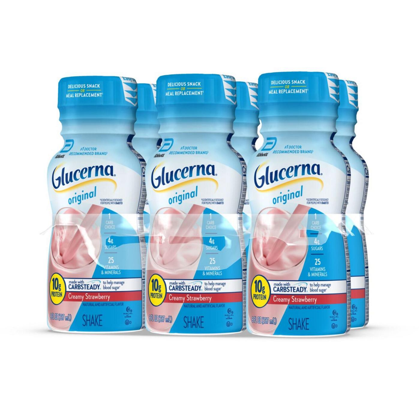 Glucerna 10g Protein Diabetes Nutritional Shake - Creamy Strawberry, 8 fl oz Bottles; image 11 of 11