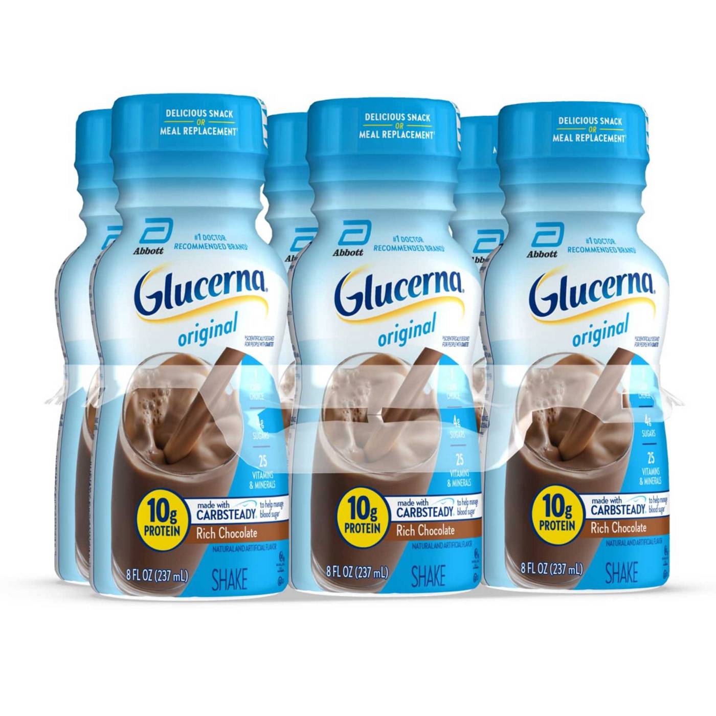 Glucerna 10g Protein Diabetes Nutritional Shake - Rich Chocolate, 8 fl oz Bottles; image 3 of 13