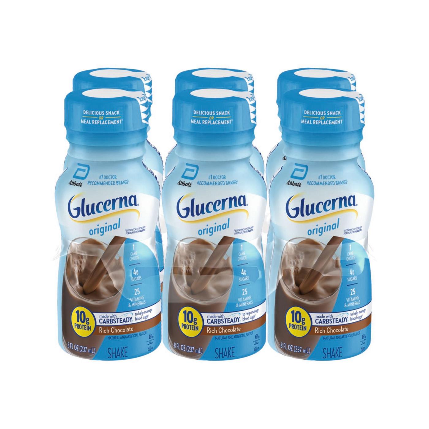 Glucerna 10g Protein Diabetes Nutritional Shake - Rich Chocolate, 8 fl oz Bottles; image 4 of 13