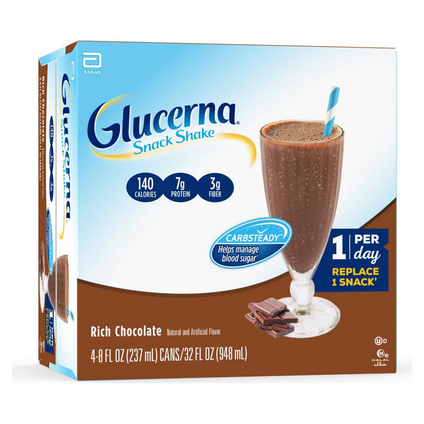 Glucerna Snack Nutrition Shake Rich Chocolate Ready-to-Drink; image 5 of 8