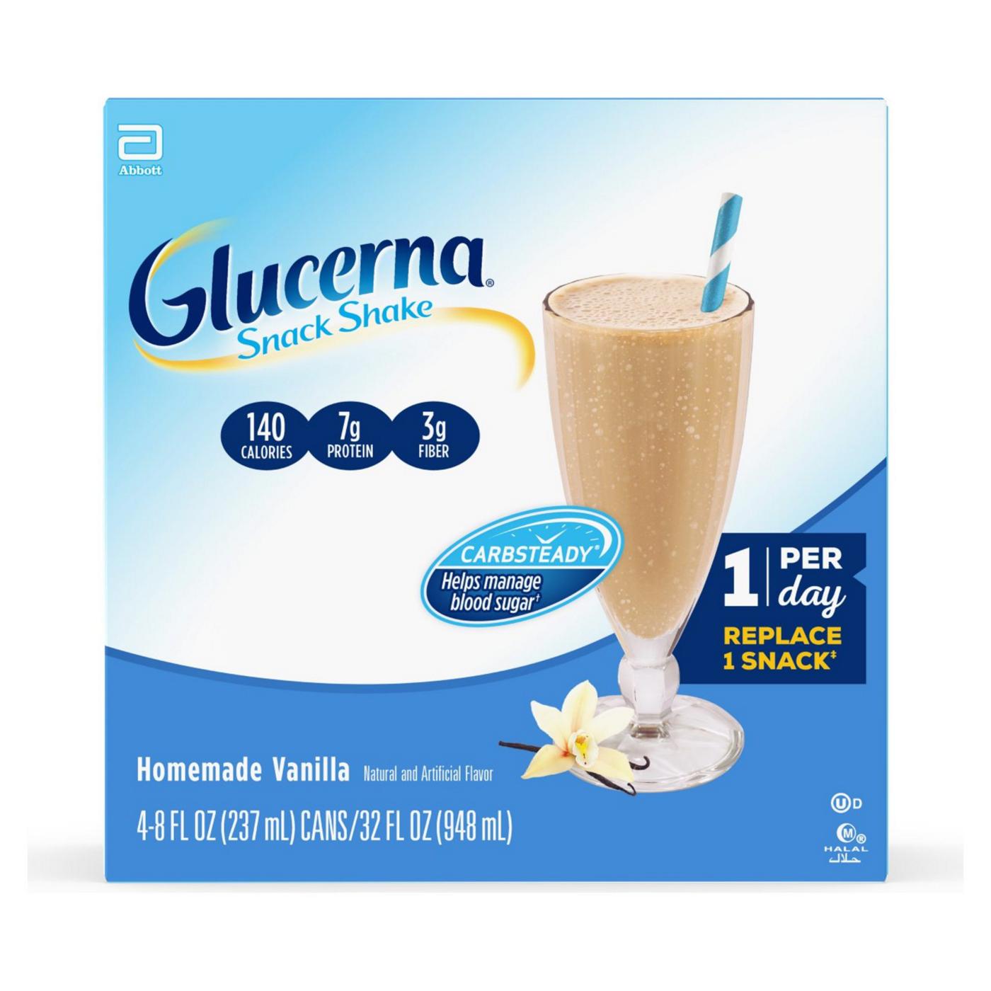 Glucerna Snack Nutrition Shake Homemade Vanilla Ready-to-Drink; image 1 of 9